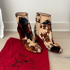 Floral Christian Louboutin Booties